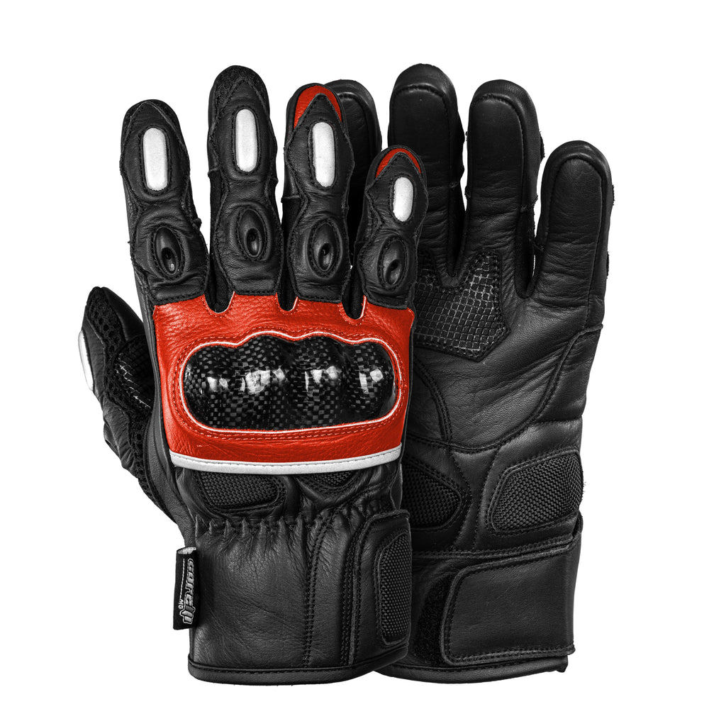 MĂNUȘI MOTOCICLISM DRACULA CARBON ROSIU
