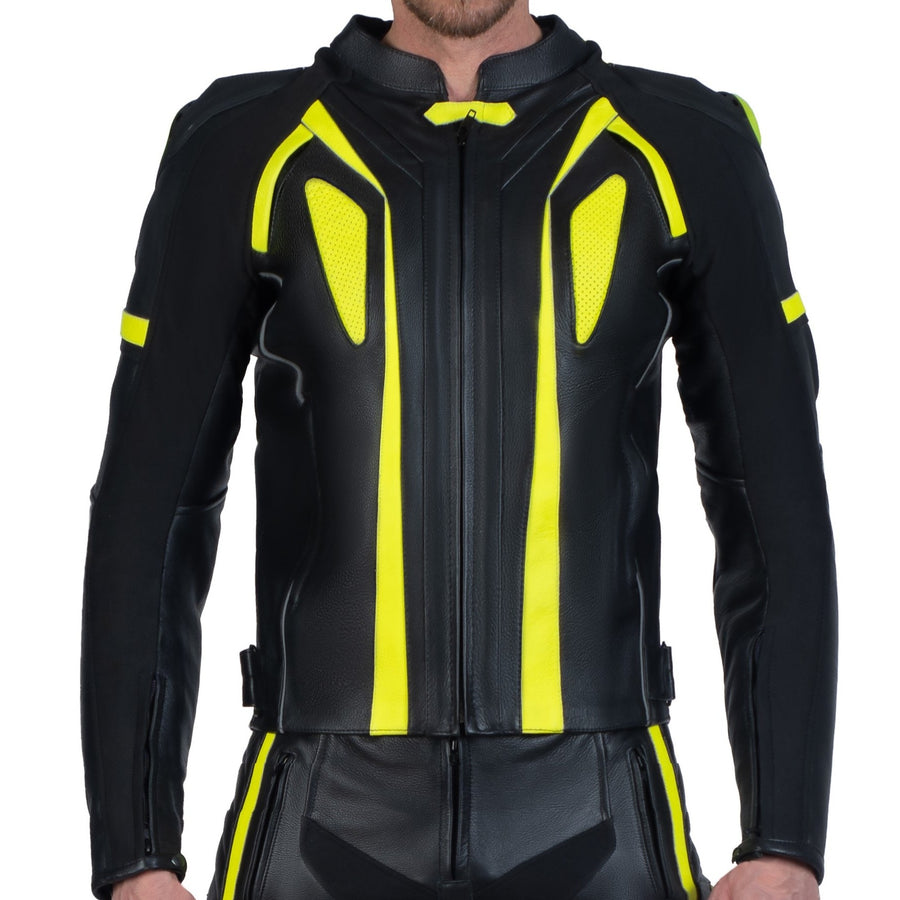 SCORPIO NEGRU LUMINA REFLECTORIZANT MOTOCICLETĂ CURSE JACHETA DE PIELE