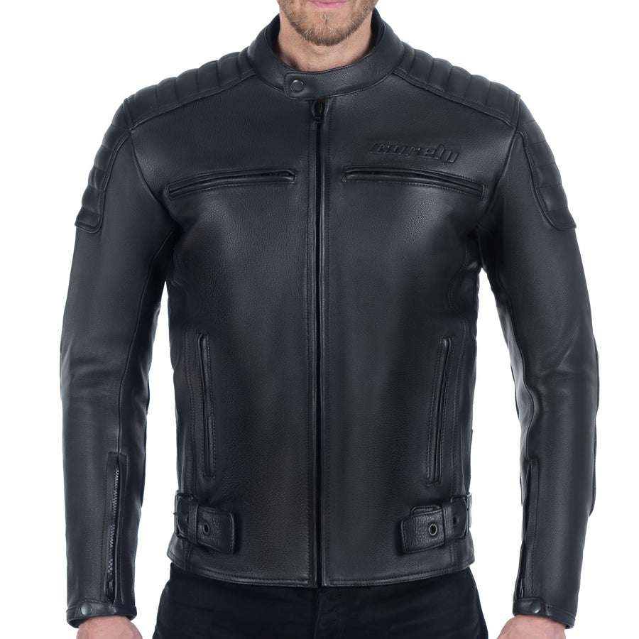JACHETĂ DIN PIELE NEAGRĂ DE MOTOCICLETĂ VENOM