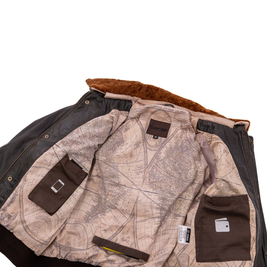 JACHETĂ DIN PIELE PENTRU MOTOCICLETĂ BOMBER