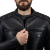 DRACULA NEGRU MOTOCICLETĂ JACHETĂ DIN PIELE