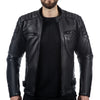 DRACULA NEGRU MOTOCICLETĂ JACHETĂ DIN PIELE