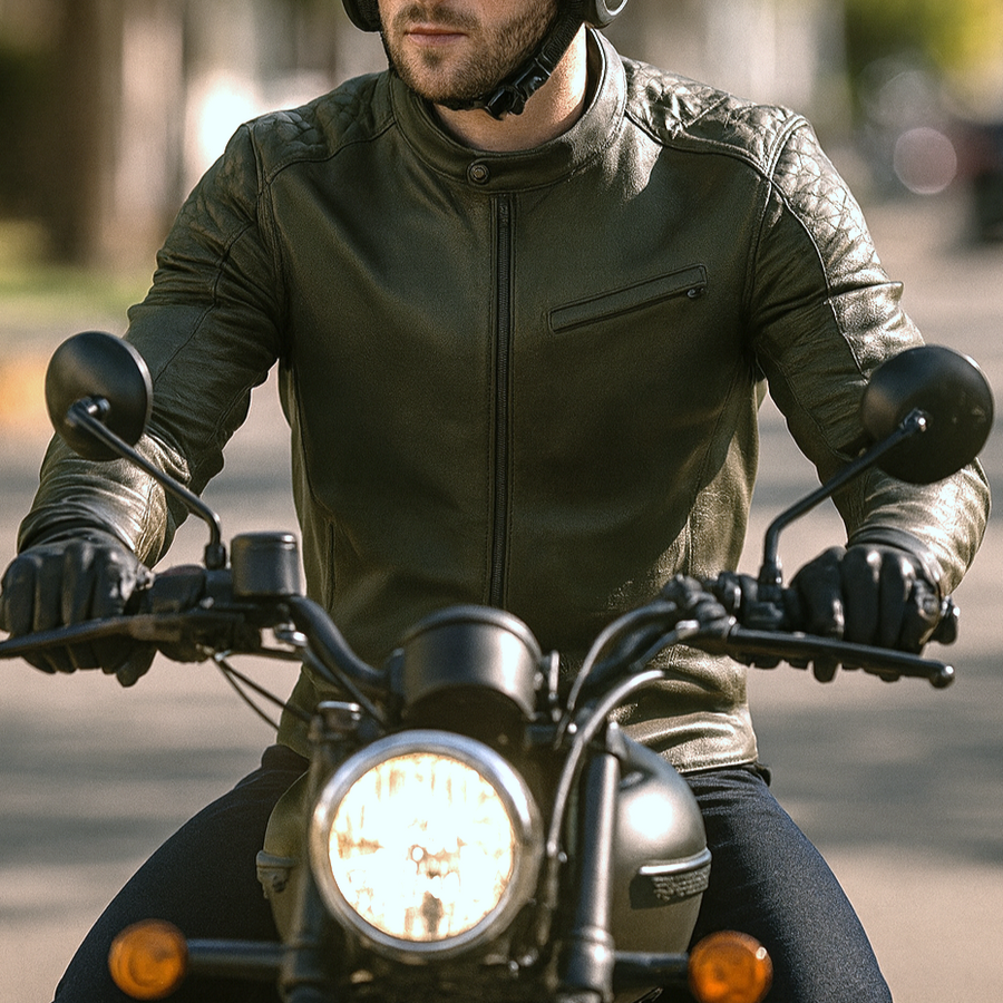 GEACĂ MOTO DE PIELE DUBLIN PROTECȚIE COMPLETĂ, ÎN STIL VINTAGE