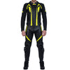 PANTALONI DE MOTOCICLETĂ DIN PIELE NEAGRĂ CU REFLEXIE LUMINOASĂ SCORPIO
