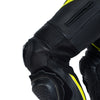 PANTALONI DE MOTOCICLETĂ DIN PIELE NEAGRĂ CU REFLEXIE LUMINOASĂ SCORPIO
