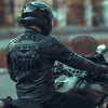 DRACULA NEGRU MOTOCICLETĂ JACHETĂ DIN PIELE