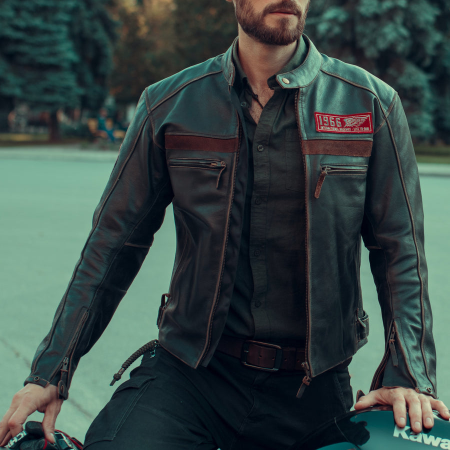 GEACĂ DE PIELE DE MOTOR MIHAI RETRO
