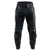 PANTALONI MOTO DE PIELE DE CURSE NEGRI CORELLI, armură genunchi certificată CE, slidere genunchi detașabile, curele ajustabile cu arici pentru talie