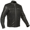 VANGUARD LUXE GEACĂ MOTO DE PIELE MARO CAFENIU, protecții certificate CE pentru coate și umeri, zona rinichilor vătuită, piele naturală de vită de 1,3 mm grosime, moale dar rezistentă, cu cusături ranforsate