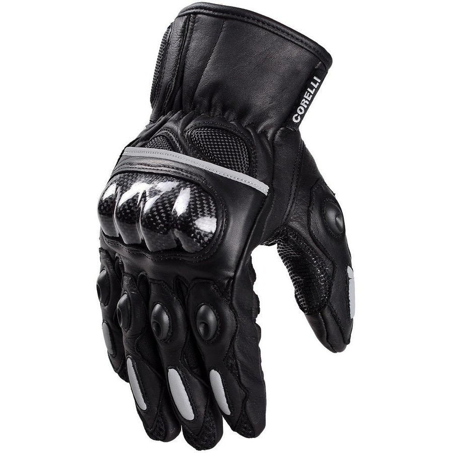 MĂNUȘI MOTOCICLISM RAVEN CARBON RACER , Piele bovină atent selectată, clasa „A”