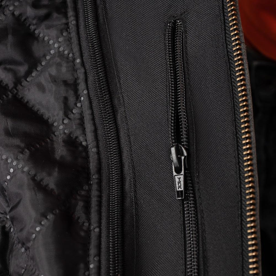 GEACĂ MOTO DE PIELE TOKYO NIPPON PROTECȚIE COMPLETĂ, ÎN STIL VINTAGE , protecții detașabile certificate CE la umeri, coate și spate, piele bovină de 1,2 mm, de calitate premium