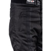 PANTALONI MOTO TEXTILI NEGRI STORM, shell exterior: material poliester 600D foarte durabil și rezistent la abraziune și nailon Cordura 1000D, protecții CE detașabile la genunchi