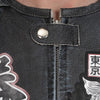 GEACĂ MOTO DE PIELE TOKYO NIPPON PROTECȚIE COMPLETĂ, ÎN STIL VINTAGE , protecții detașabile certificate CE la umeri, coate și spate, piele bovină de 1,2 mm, de calitate premium