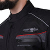 GEACĂ MOTO TEXTILĂ VLAD, IMPERMEABILĂ, protecții detașabile certificate CE la umeri, coate și spate, Țesătură poliester 600D foarte durabilă și rezistentă la abraziune, patru prize de aer cu fermoar