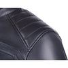 VANGUARD LUXE GEACĂ MOTO NEAGRĂ DE PIELE, piele naturală de vită de 1,3 mm grosime, moale dar rezistentă, cu cusături ranforsate, protecții certificate CE pentru coate și umeri, zona rinichilor vătuită